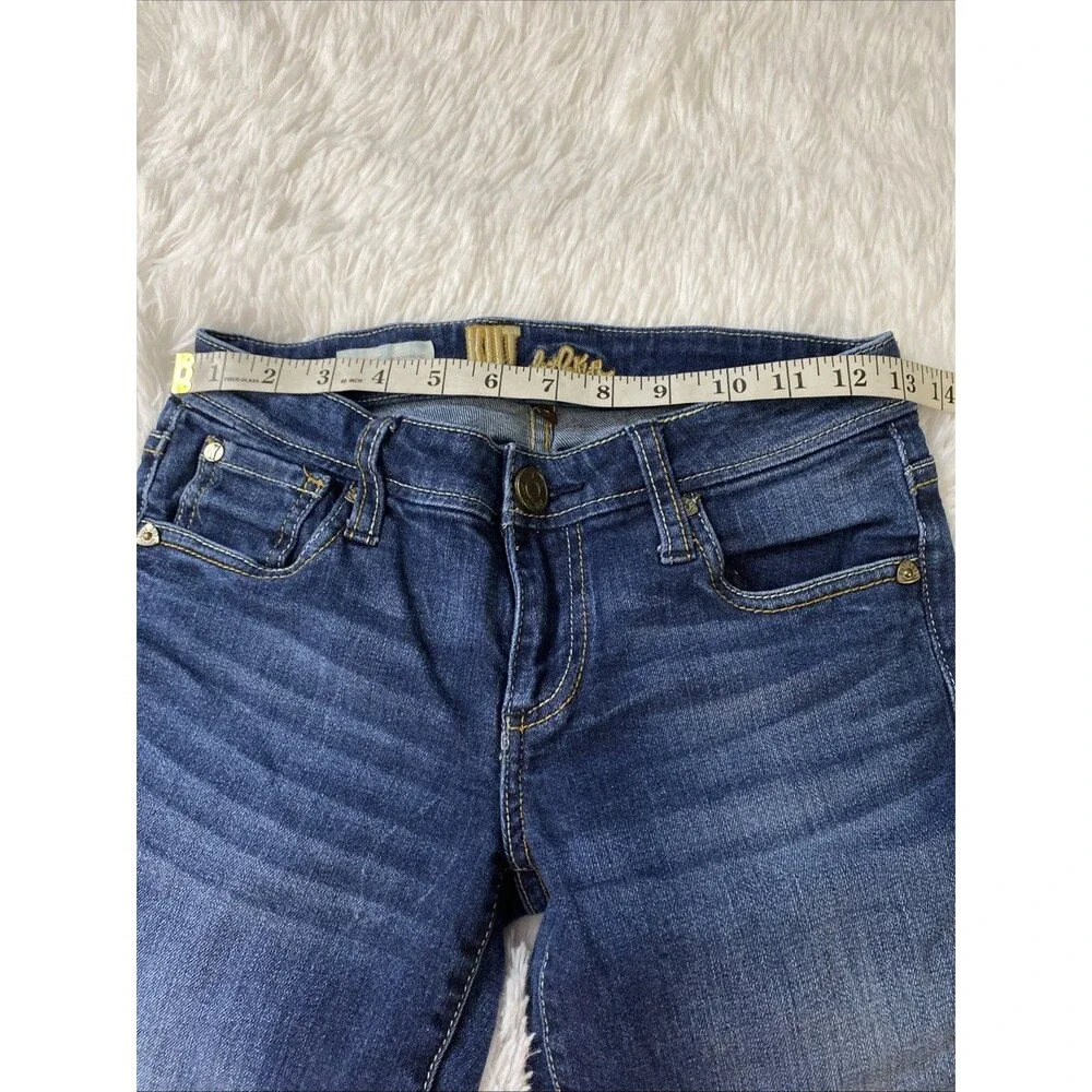 KUT From The Kloth Blue Jeans Size 0 Catherine Slim Boyfriend Low Rise Dark Wash